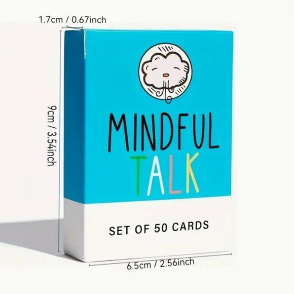 50 Cards/deck, Mindful Talk Card Game Family Party Game - NWOT - Picture 3 of 3
